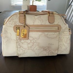 Alviero Martini Medium Bowler Doctor Bag Tote - White